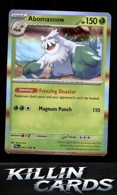 Abomasnow 011/193 Pokemon Rare SV02: Paldea Evolved Card NM