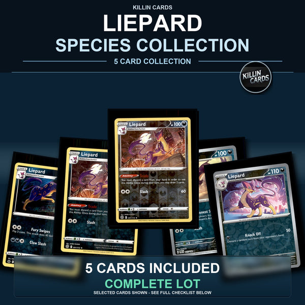 Pokemon TCG Liepard Species Collection 5 Different Cards