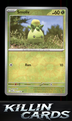 Reverse Holofoil Smoliv 021/182 Pokemon Common SV10: Destined Rivals Card NM