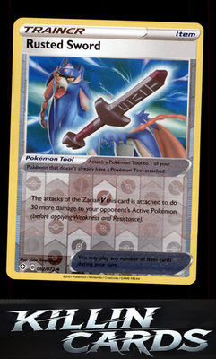 Reverse Holofoil Rusted Sword 062/072 Pokemon Uncommon Shining Fates Card NM