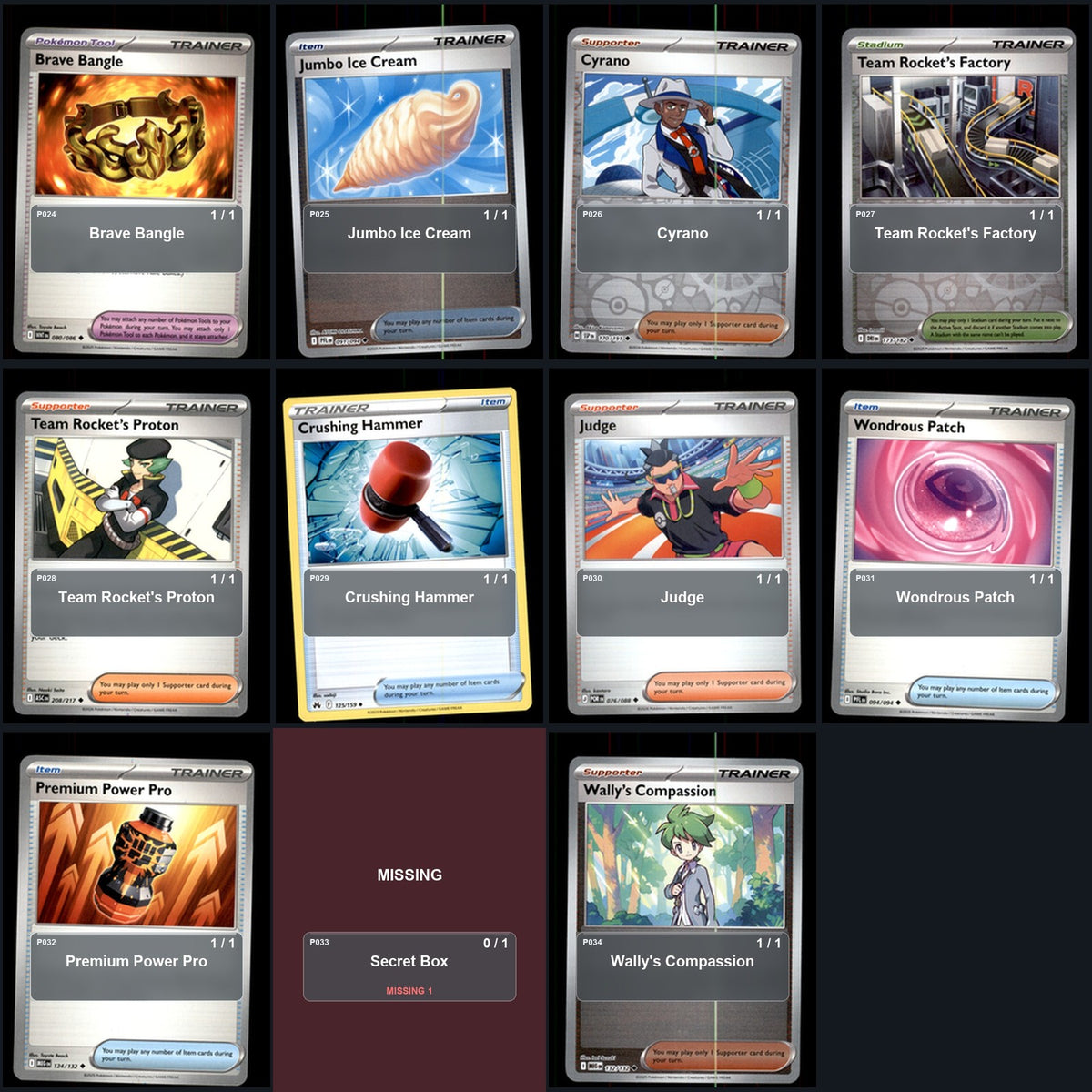 Pokemon TCG Trainer Card Lot 94 Cards Deck Building Playable Tournament