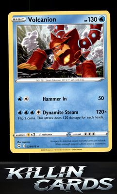 Volcanion 025/072 Pokemon Rare Shining Fates Card LP