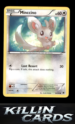 Minccino 84/98 Pokemon Common Emerging Powers Card NM