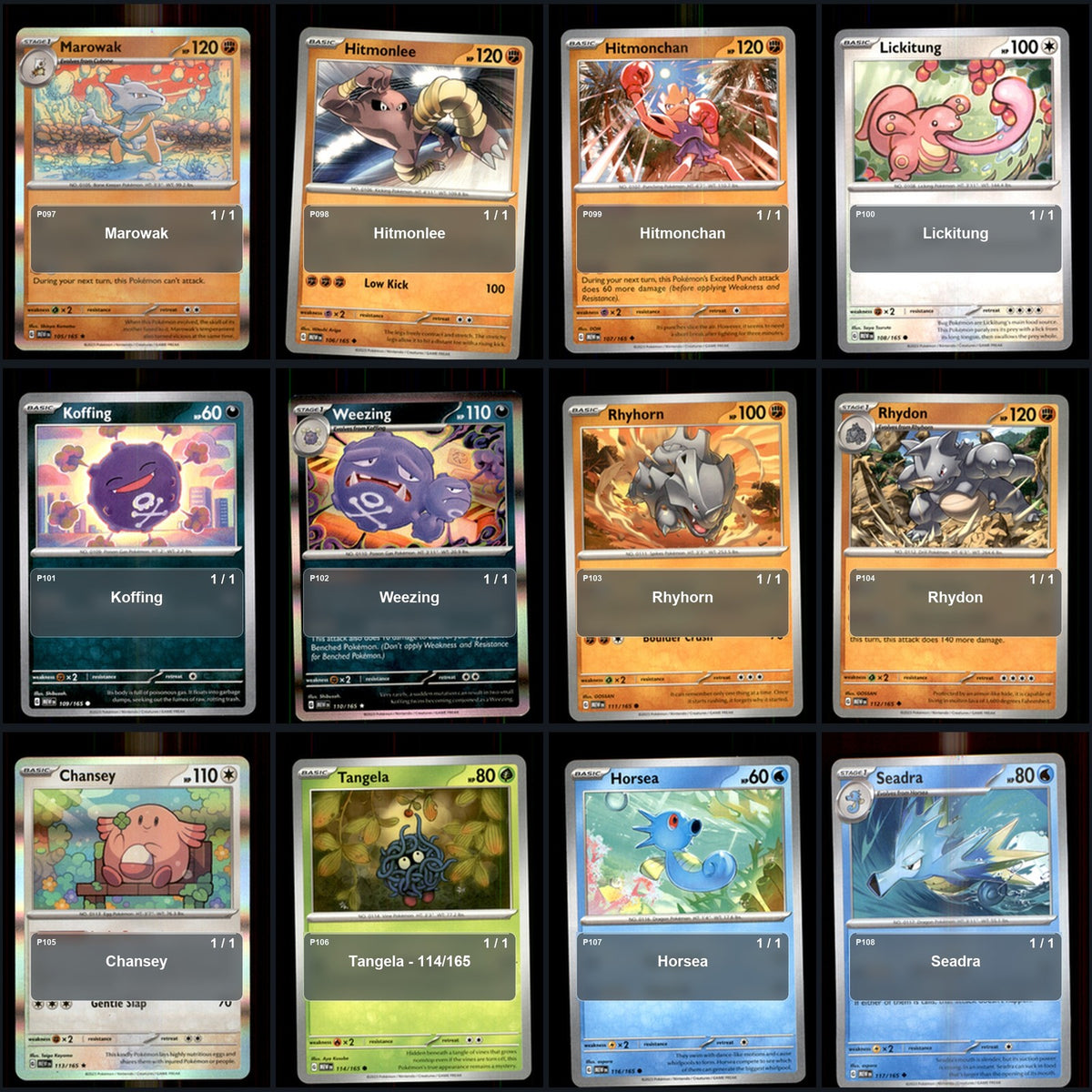 Pokemon TCG SV: Scarlet & Violet 151 C/UC/R Standard Set 151 Cards