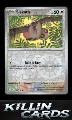 Reverse Holofoil Slakoth - 145/191 145/191 Pokemon Common SV08: Surging Sparks C