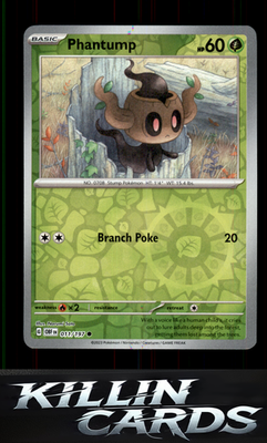 Reverse Holofoil Phantump 011/197 Pokemon Common SV03: Obsidian Flames Card NM