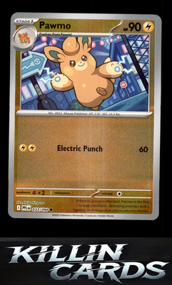 Reverse Holofoil Pawmo 033/094 Pokemon Common ME02: Phantasmal Flames Card NM