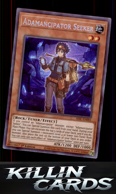 1st Edition Adamancipator Seeker SESL-EN001 YuGiOh Secret Rare Secret Slayers Ca