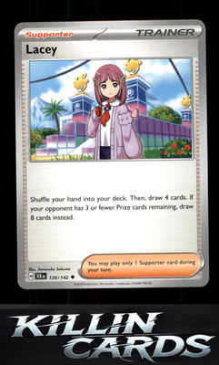 Lacey - 139/142 139/142 Pokemon Uncommon SV07: Stellar Crown Card NM