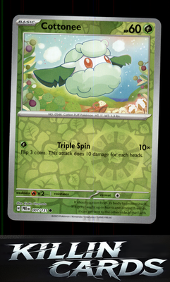 Reverse Holofoil Cottonee 007/131 Pokemon Common SV: Prismatic Evolutions Card N
