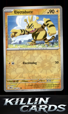 Reverse Holofoil Electabuzz 068/182 Pokemon Common SV10: Destined Rivals Card NM