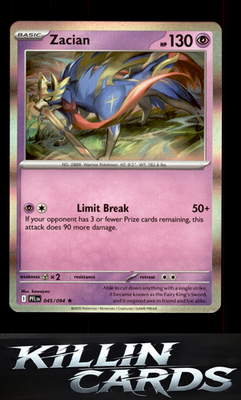 Zacian - 045/094 045/094 Pokemon Rare ME02: Phantasmal Flames Card NM
