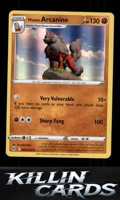 Hisuian Arcanine 084/196 Pokemon Holo Rare SWSH11: Lost Origin Card NM