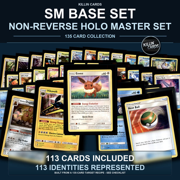 Pokemon TCG SM Base Set C/UC/R Standard Set 113 Cards
