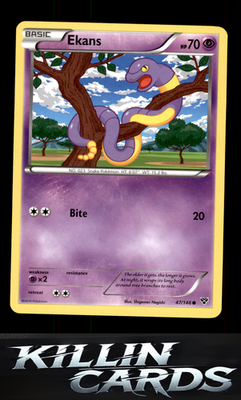 Ekans 47/146 Pokemon Common XY Base Set Card LP