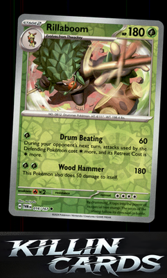 Reverse Holofoil Rillaboom 016/167 Pokemon Uncommon SV06: Twilight Masquerade Ca
