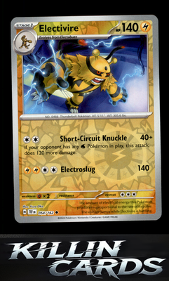 Reverse Holofoil Electivire 054/162 Pokemon Uncommon SV05: Temporal Forces Card