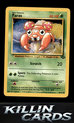Paras 59/64 Pokemon Common Jungle Card LP