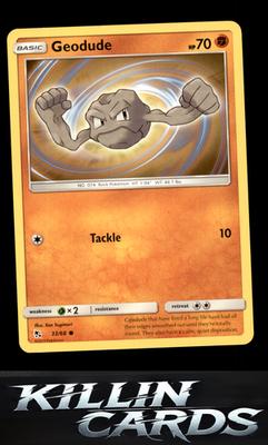 Geodude 33/68 Pokemon Common Hidden Fates Card LP