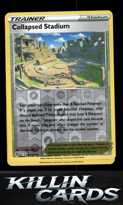 Reverse Holofoil Collapsed Stadium 137/172 Pokemon Uncommon SWSH09: Brilliant St