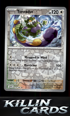 Reverse Holofoil Tornadus 078/086 Pokemon Rare SV: White Flare Card NM