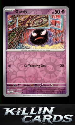 Reverse Holofoil Gastly 092/165 Pokemon Common SV: Scarlet & Violet 151 Card NM