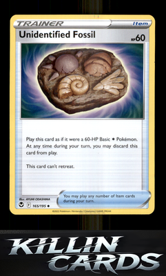 Unidentified Fossil 165/195 Pokemon Uncommon SWSH12: Silver Tempest Card NM