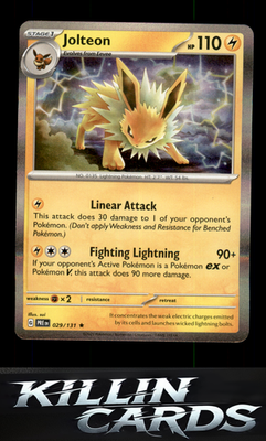 Jolteon 029/131 Pokemon Rare SV: Prismatic Evolutions Card NM