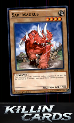 1st Edition Sabersaurus SR04-EN004 YuGiOh Common Structure Deck: Dinosmasher's F