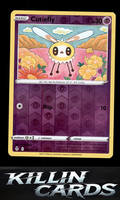 Reverse Holofoil Cutiefly 078/203 Pokemon Common SWSH07: Evolving Skies Card NM