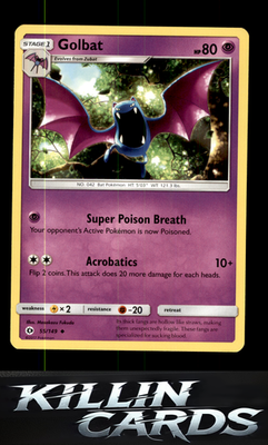 Golbat 55/149 Pokemon Uncommon SM Base Set Card NM