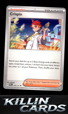 Crispin - 105/131 105/131 Pokemon Uncommon SV: Prismatic Evolutions Card NM