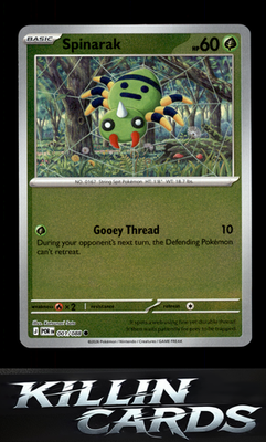 Reverse Holofoil Spinarak 001/088 Pokemon Common ME03: Perfect Order Card NM