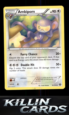 Ambipom 91/114 Pokemon Uncommon XY - Steam Siege Card NM