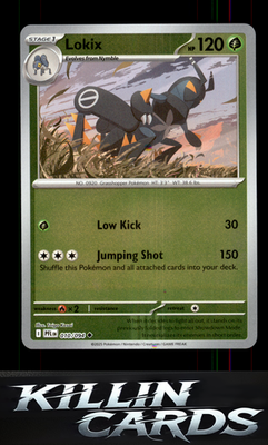 Reverse Holofoil Lokix 010/094 Pokemon Uncommon ME02: Phantasmal Flames Card NM