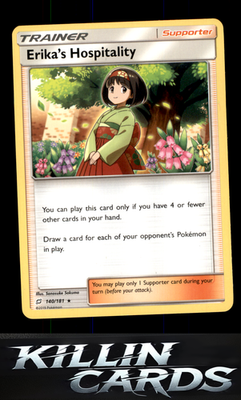 Erika's Hospitality 140/181 Pokemon Holo Rare SM - Team Up Card NM