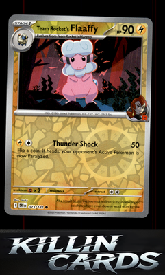 Reverse Holofoil Team Rocket's Flaaffy 073/182 Pokemon Common SV10: Destined Riv
