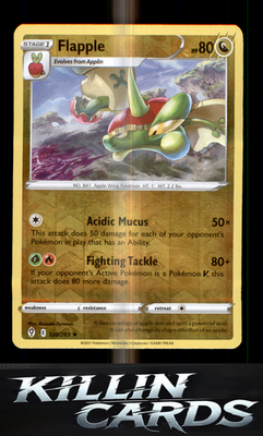 Reverse Holofoil Flapple 120/203 Pokemon Rare SWSH07: Evolving Skies Card NM