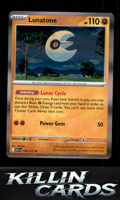 Lunatone 105/217 Pokemon Rare ME: Ascended Heroes Card NM