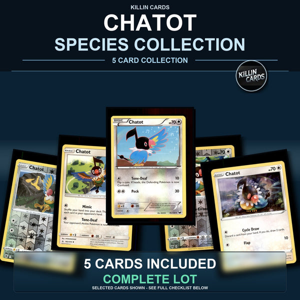 Pokemon TCG Chatot Species Collection 5 Different Cards