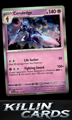 Ceruledge 098/193 Pokemon Rare SV02: Paldea Evolved Card NM