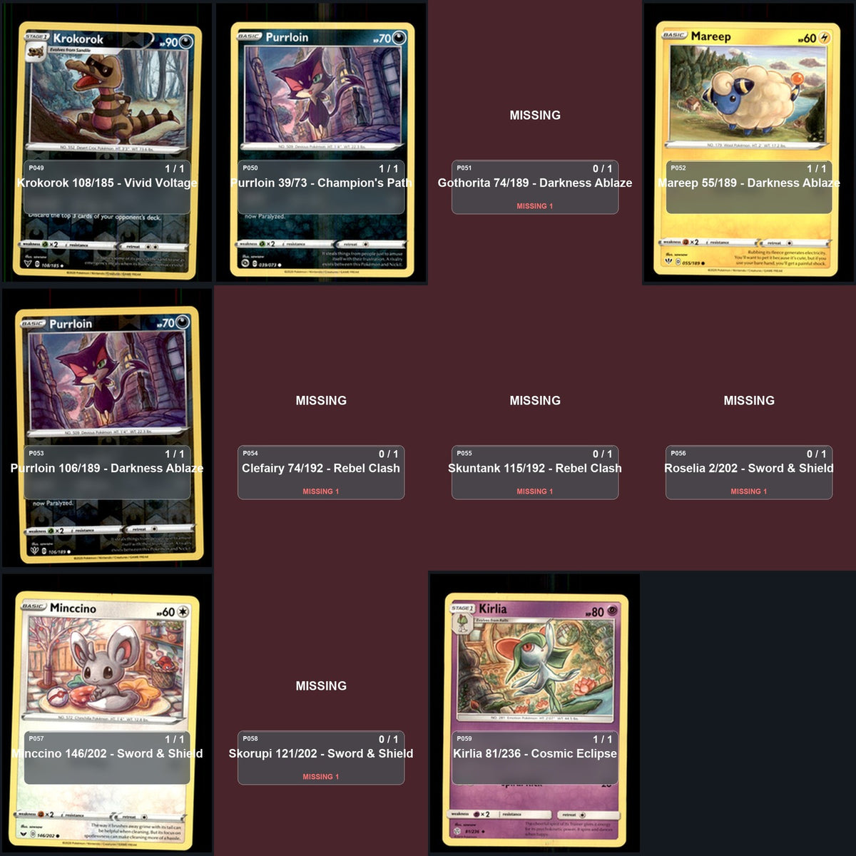 Pokemon TCG sowsow Artist Collection 55 Cards Lot