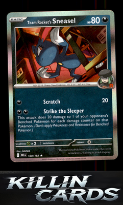 Team Rocket's Sneasel 128/182 Pokemon Rare SV10: Destined Rivals Card NM