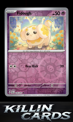 Reverse Holofoil Fidough 038/091 Pokemon Common SV: Paldean Fates Card NM
