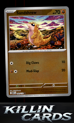 Reverse Holofoil Sandshrew 068/132 Pokemon Common ME01: Mega Evolution Card NM
