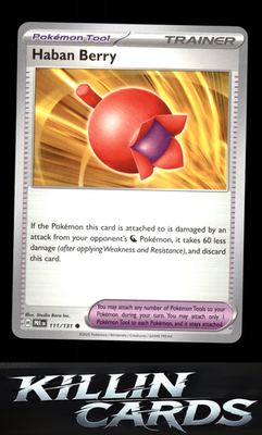 Haban Berry 111/131 Pokemon Common SV: Prismatic Evolutions Card NM