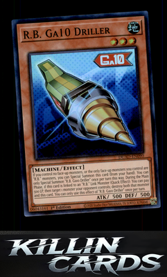 1st Edition R.B. Ga10 Driller DUAD-EN090 YuGiOh Super Rare Duelist's Advance Car