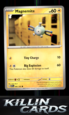 Magnemite 081/165 Pokemon Common SV: Scarlet & Violet 151 Card NM