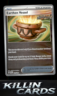 Reverse Holofoil Earthen Vessel 163/182 Pokemon Uncommon SV04: Paradox Rift Card