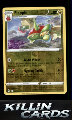 Reverse Holofoil Flapple 120/203 Pokemon Rare SWSH07: Evolving Skies Card NM